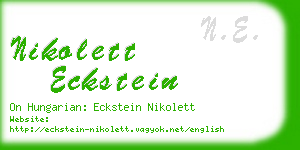 nikolett eckstein business card
